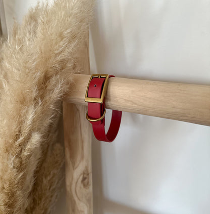 Biothane-Halsband "Prerow" - Dunkelrot