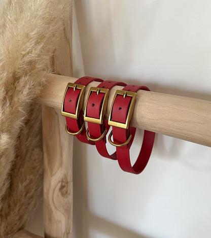 Biothane-Halsband "Prerow" - Dunkelrot