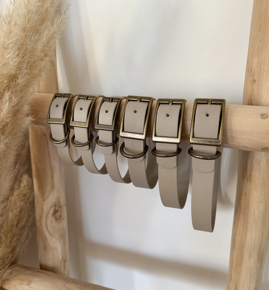 Biothane-Halsband "Prerow" - Taupe