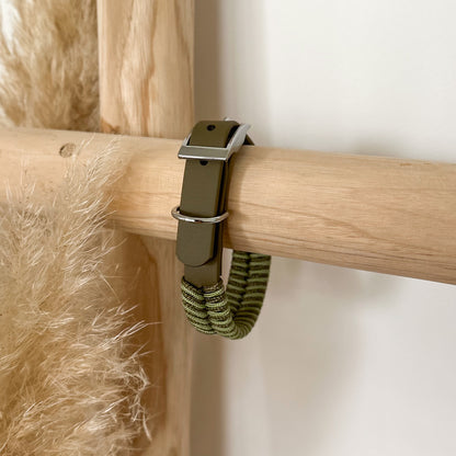 Biothane-Halsband "Grömitz" - Olive x Avocado